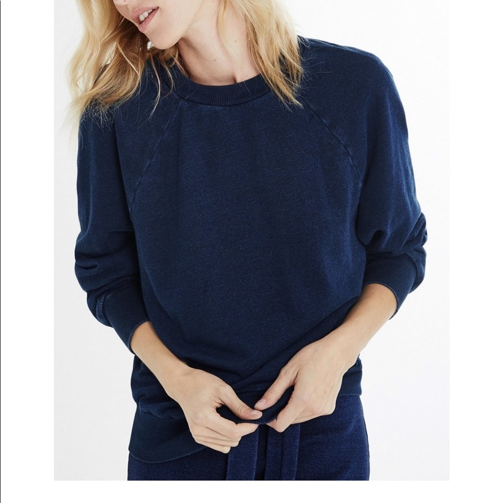 NWT AG Jeans The Wedge Sweatshirt, Indigo, M. $178